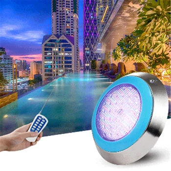 SMD2835 LED монтиран на стената лампа за басейн От полирана неръждаема Стомана Семицветный RGB Подводен монтиран на стената лампа за басейна Пейзаж Подводна Лампа