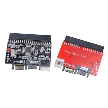 Адаптер за твърд диск SATA-IDE JM20330 IDE-SATA SSD-карти с адаптер Последователно към паралелен с 7-пинов кабел за пренос на данни SATA с кабел за захранване IDE