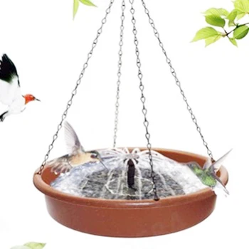 Висококачествена метална вана за птици, слънчев фонтан и лесен процес на инсталация Идеално подходящ за птичи на посетителите на вашата градина