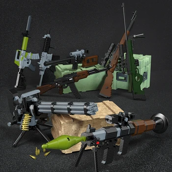 Военната серия Desert Eagle е Пистолет MK14 Пушка Модел Пистолет Градивни елементи Може да Стреля Куршум Вектор Пистолети Тухли Играчки За Момчета И Възрастни