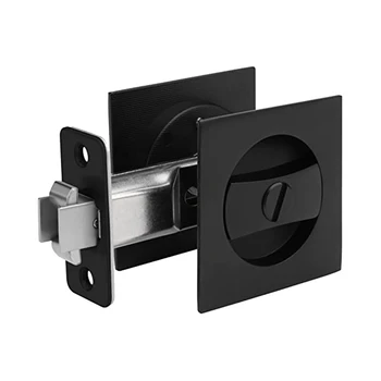 Джобен размер врата на замък Подвижен джоб-система за заключване на вратите матово черно Модерно оборудване за затворени квадратни джобни врати