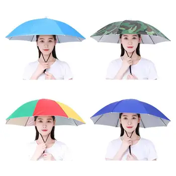Зонтичная шапка за възрастни, преносим чадър от слънцето, туризъм шапка, Сгъваема Регулируема шапка за риболов, аксесоари за мъже