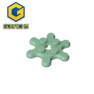 Плоча Gobricks GDS-90034 кръг 2 x 2 от 6 назъбен съоръжения/Листенца от цветя съвместими с lego 35442 градивните елементи на играчки, подаръци